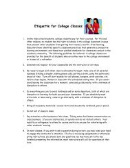 Etiquette for College Classes