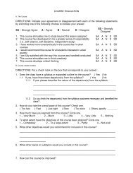 Package I Evaluation Form - ITC