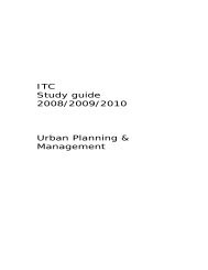 ITC Study guide 2008/2009/2010 Urban Planning & Management