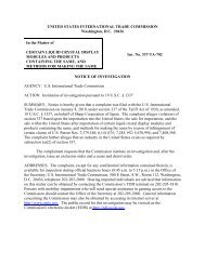 Notice of Investigation - ITC Law Blog