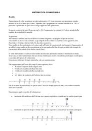 1 MATEMATICA FINANZIARIA Rendite Supponiamo ... - Itcgruffini.eu