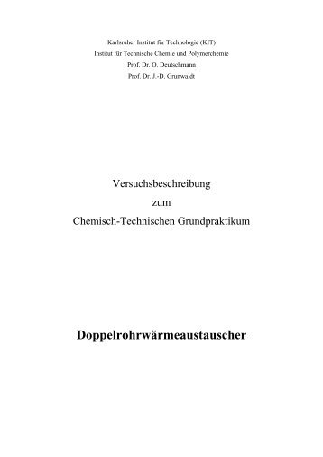 Wärmetauscher - Institut für Technische Chemie und ...