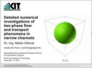 Detailed numerical investigations of two-phase flow and ... - KIT