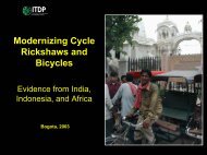 Modernizing Cycle Rickshaws and Bicycles