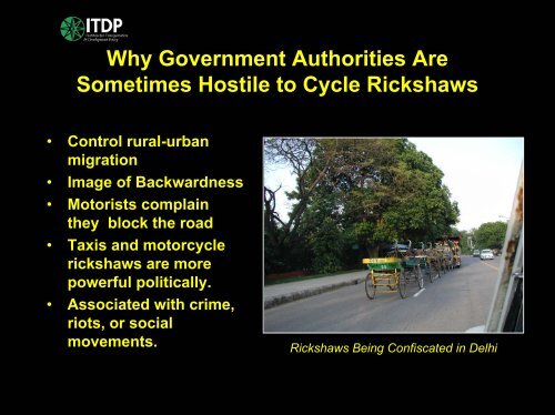 Modernizing Cycle Rickshaws and Bicycles