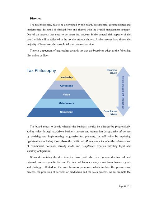 Tax Risk Management and Board Responsibility - International Tax ...