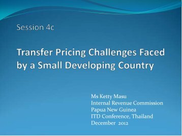 Ms. Ketty Masu, IRC, Papua New Guinea - International Tax Dialogue