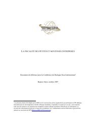 la fiscalité des petites et moyennes entreprises - International Tax ...