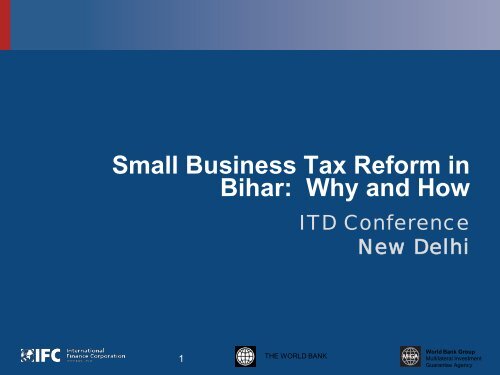 Small Business Tax Reform In Bihar - International Tax Dialogue