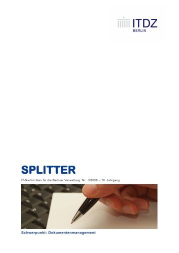 SPLITTER - IT-Dienstleistungszentrum Berlin