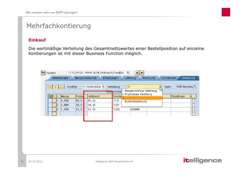 Erweiterungen in der Beschaffung - Itelligence AG