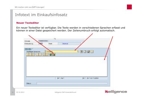 Erweiterungen in der Beschaffung - Itelligence AG