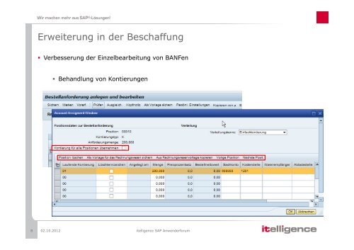 Erweiterungen in der Beschaffung - Itelligence AG