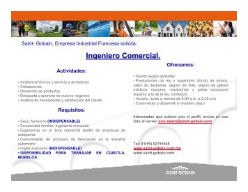 Ingeniero Comercial. Ofrecemos