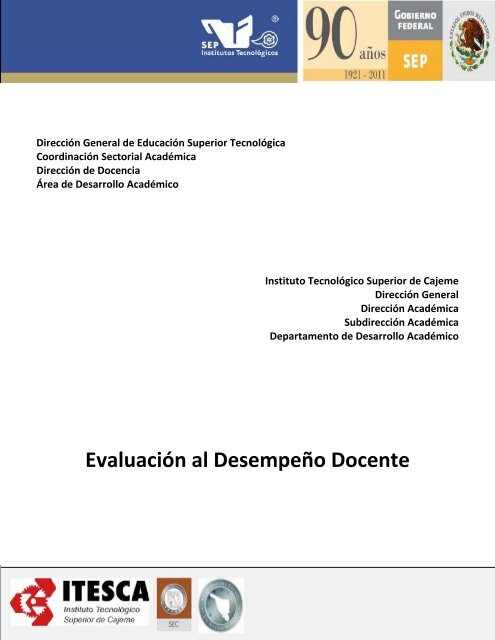 Instrumento de Evaluación Docente DGEST - Instituto Tecnológico ...