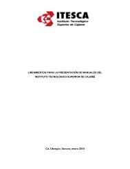 Lineamientos para la presentación de manuales ITESCA - Instituto ...