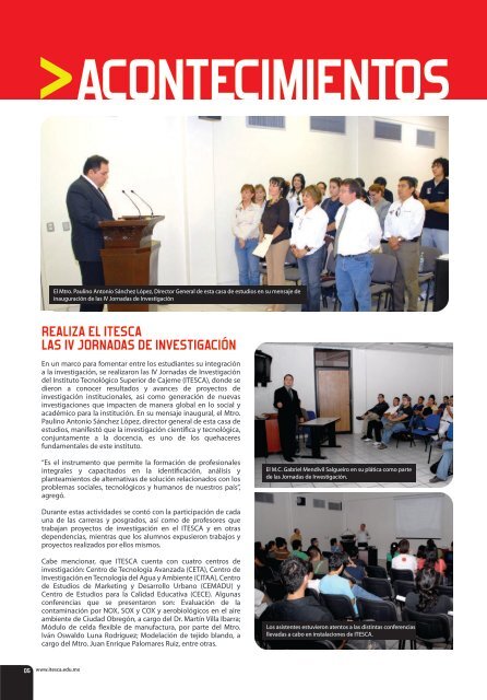 Año 4, Número 14 (Julio - Octubre 2009) - Instituto Tecnológico ...