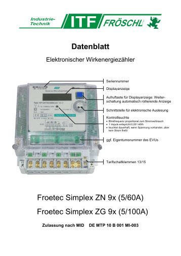 Datenblatt Simplex Z - ITF FrÃ¶schl GmbH