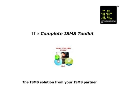 iso 27001 isms documentation toolkit