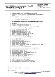 EMS Documentation Toolkit List of Contents - IT Governance Ltd