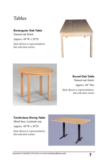 Download Surplus Furniture Tent Sale Catalog - Ithaca College