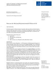 Newsletter 1_2013 - Institut für Theologie und ...