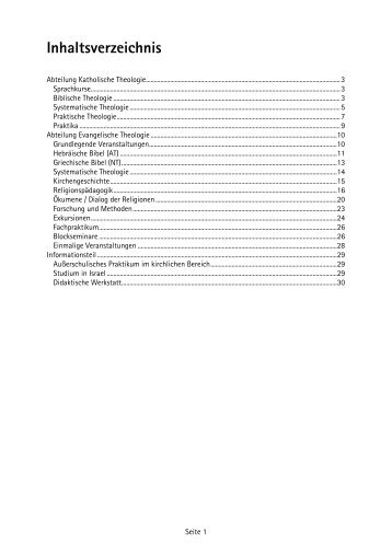 Institut für Theologie und Religionswissenschaft