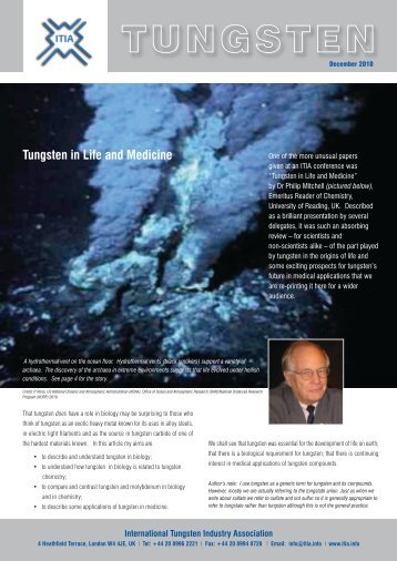 December 2010 - International Tungsten Industry Association