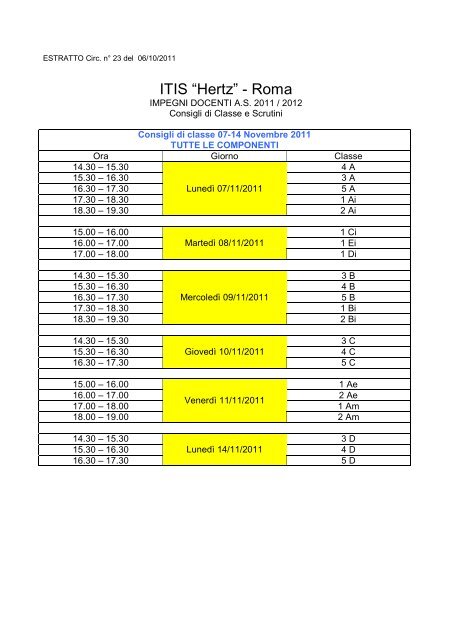ITIS âHertzâ - Roma - ITIS 'Heinrich Hertz'