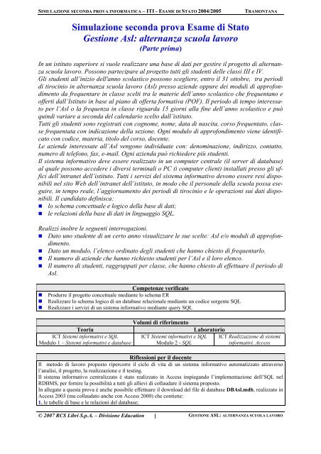 Prima Prova Esame Di Stato 2004 - agatapia