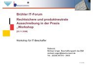 BrÃ¼hler IT-Forum Rechtsichere und produktneutrale ... - Bitkom