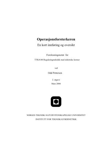 Op.amp (pdf) - Institutt for teknisk kybernetikk - NTNU