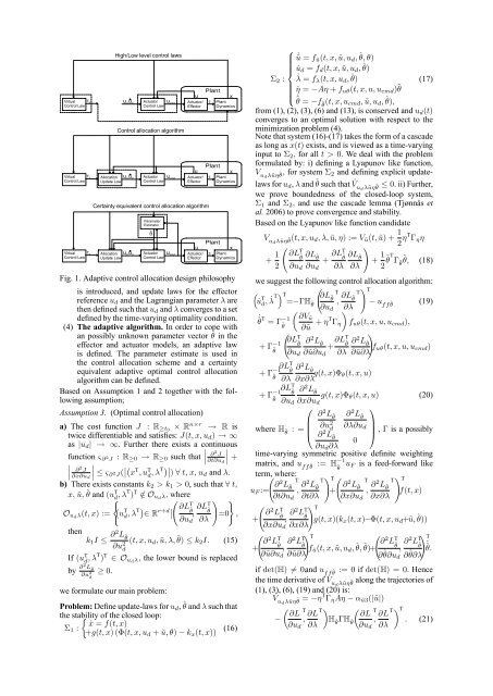 ON OPTIMIZING NONLINEAR ADAPTIVE CONTROL ... - NTNU
