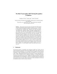 The Rich Transcription 2007 Meeting Recognition Evaluation - NIST ...