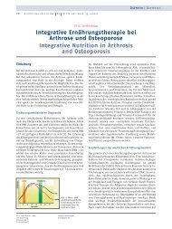 Integrative Ernährungstherapie bei Arthrose und ... - Dr. Siedentopp