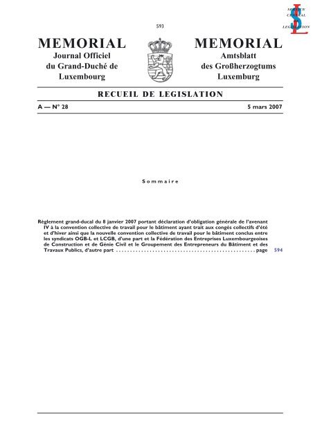 Convention Collective De Travail Legilux