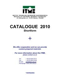 CATALOGUE 2010 - ITME