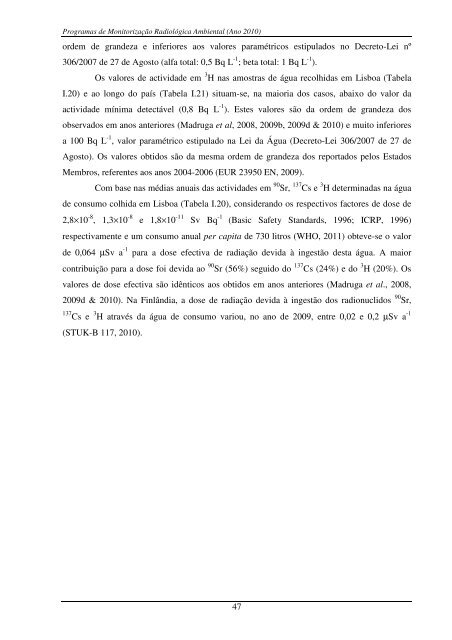 Programas de MonitorizaÃ§Ã£o RadiolÃ³gica Ambiental - Instituto ...
