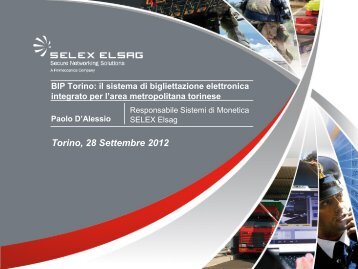 BIP Torino: il sistema di bigliettazione elettronica integrato per l ... - ITN