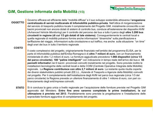 I servizi di infomobilitÃ  della Regione Emilia Romagna - ITN