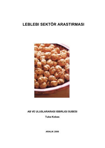 LEBLEBI SEKTÖR ARASTIRMASI - ITO