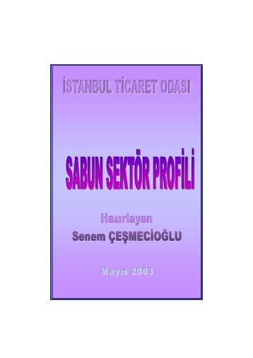 Sabun Sektör Araştırma Raporu 2003 - ITO