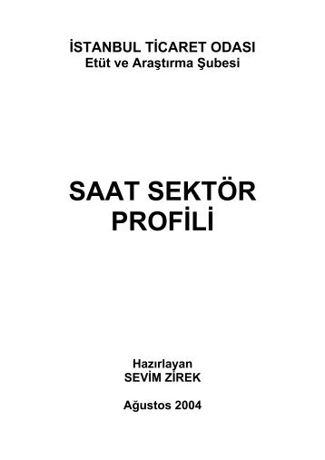 Saat Sektör Profili 2004 - ITO