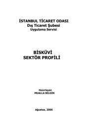 Bisküvi Sektör Profili 2006 - ITO