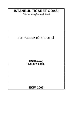 Parke Sektör Profili 2003 - ITO