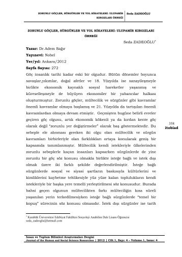 Zorunlu Göçler, Sürgünler ve Yol Hikayeleri: Ulupamir ... - Itobiad