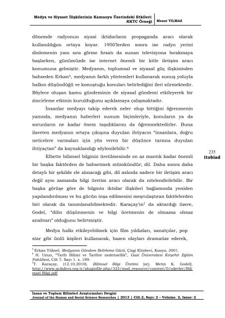 Medya ve Siyaset İlişkilerinin Kamuoyu Üzerindeki Etkileri ... - Itobiad