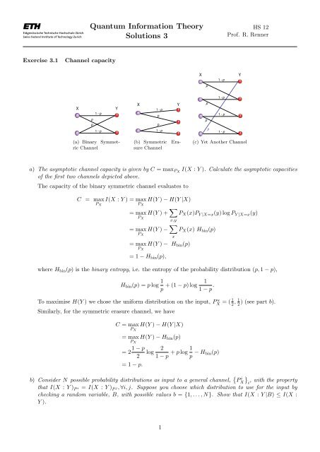Quantum Information Theory Solutions 3