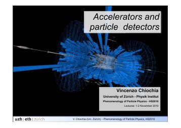 Accelerators and particle detectors - Institute for Theoretical Physics