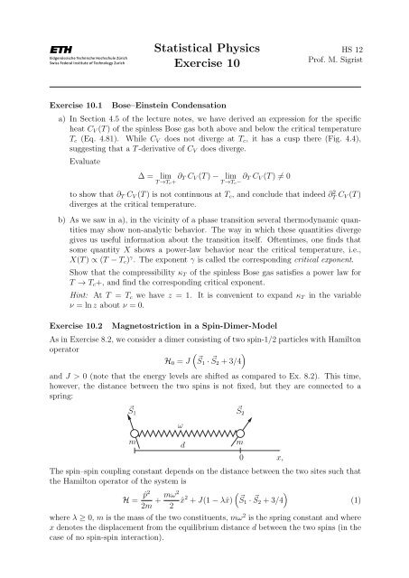 Exercise 10 (PDF, 127 kB)